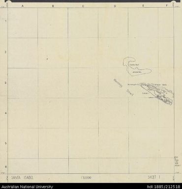 Solomon Islands, Sketch Map of Santa Isabel, Sheet 1, 1968, 1:50 000