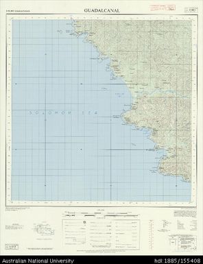 Solomon Islands, British Solomon Islands Protectorate, Guadalcanal, Series: X711, Sheet 9-159-11, 1976, 1:50 000