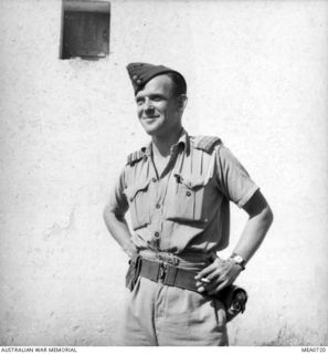 Grottaglie, Italy. 1943. Portrait of Flight Lieutenant T. W. Jenkins of Sydney, NSW, Medical Officer of No. 3 (Kittyhawk) Squadron RAAF, and he was the first Australian to set foot in Italy. He ..