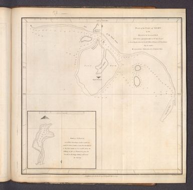 Plan of the Port of Geby in the Maluco Islands...1772 (with) Port of Leaux.