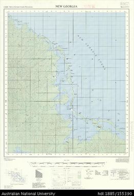 Solomon Islands, British Solomon Islands Protectorate, New Georgia, Series: X711, Sheet 8-157-3, 1970, 1:50 000