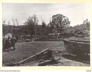 RABAUL, NEW BRITAIN. 1945-10-17. THE CAMP AREA, 19 LINE OF COMMUNICATION SIGNALS