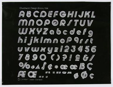 Churchward Design Groovy Italic Print Negative