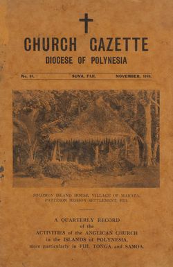 Church Gazette, Polynesia: November 1949