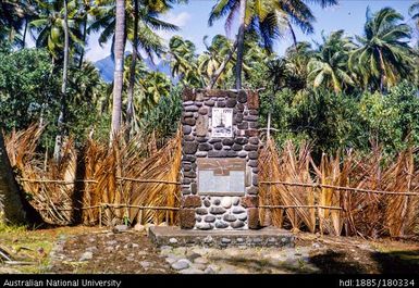 Tahiti - Point Venus - missionary plaque