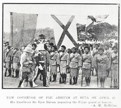 New Governor of Fiji Arrives At Suva on April 25