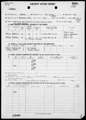 VMF-441 - ACA Reps Nos 157-160 & 162 – Air opers against the Marshall Islands, 12/7-24/44