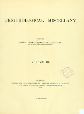 Ornithological miscellany