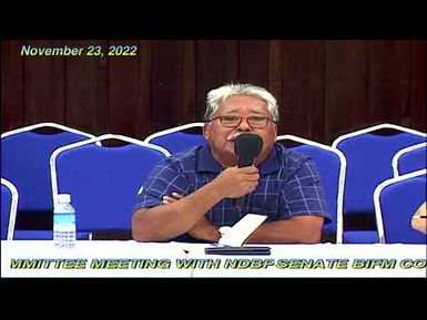 SENATE BIFM COMMITEE MEETING WITH NDBP