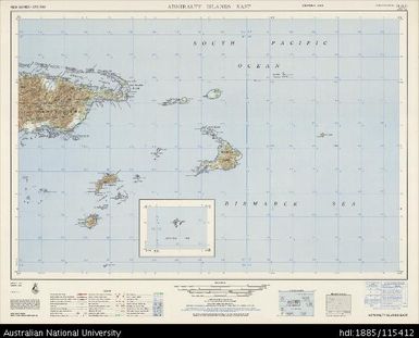 Papua New Guinea, Admiralty Islands East, Series: AMS T504, Sheet SA 55-11, 1965, 1:250 000