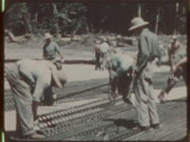 USMC 102287: Airstrip and roads at Cape Torokina