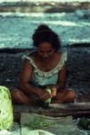 Scrapping skin off breadfruit (fuaulu)