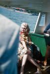Rita Gianuzzi in a boat