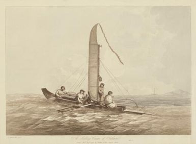 A sailing canoe of Otahaite / I. Webber fecit