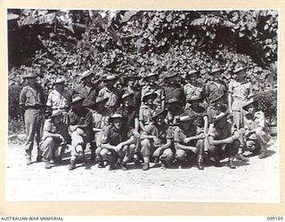 TOROKINA, BOUGAINVILLE. 1945-11-25. PERSONNEL OF 12 PLATOON, 13 FIELD BAKERY UNIT. (FOR IDENTIFICATION OF 23 NAMED PERSONNEL REFER TO PROVISIONAL CAPTION OR NAME INDEX)