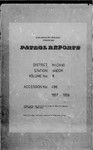 Patrol Reports. Madang District, Saidor, 1957 - 1958