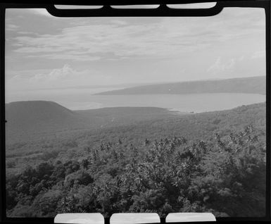 Simpson Harbour, Rabaul, and Mt Rakaia (Vulcan) on the left, New Britain, Papua New Guinea