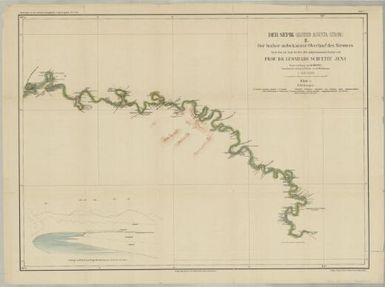 Forschungen im Innern der Insel Neuguinea : (Bericht des Fuhrers uber die wissenschaftlichen Ergebnisse der deutschen Grenzexpedition in das westliche Kaiser-Wilhelmsland 1910): Karte 3. Der Sepik (Kaiserin-Augusta-Strom) II. Der bisher unbekannte Oberlauf des Stromes... 1:100,000 ... Blatt 1