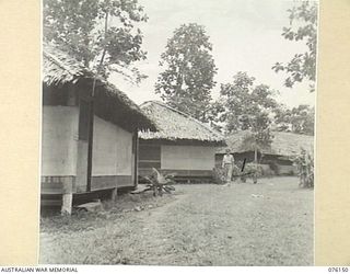 LAE, NEW GUINEA. 1944-09-16. VX3927 CAPTAIN A. SMITH, AIDE-DE-CAMP TO GOC NEW GUINEA FORCE, IN THE "A" MESS AREA, HEADQUARTERS NEW GUINEA FORCE