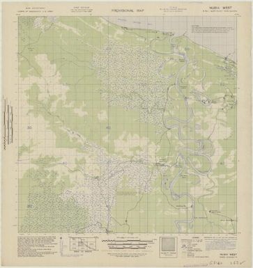 Provisional map, northeast New Guinea: Nubia West (Sheet Nubia West)