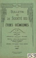 Bulletin de la Société des Études Océaniennes numéro 53