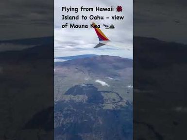 Flying from the Big Island of Hawaii to Oahu, Feb 24 2024