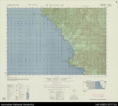 Solomon Islands, Guadalcanal Island, Beaufort Bay, Series: X713, Sheet 7729 III, 1960, 1:50 000