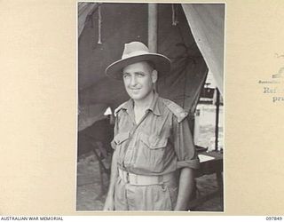 CAPE WOM, WEWAK AREA, NEW GUINEA. 1945-10-13. CAPTAIN J.M. SHEEDY, STAFF CAPTAIN Q, HEADQUARTERS 6 DIVISION