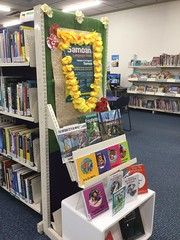 Samoan Language Week display, Hornby Library