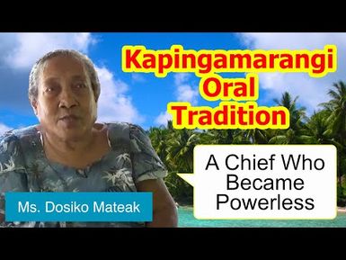 Legend of a chief who became powerless, Kapingamarangi Atoll