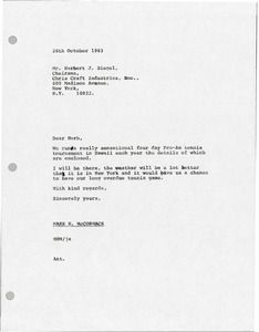 Letter from Mark H. McCormack to Herbert J. Siegel