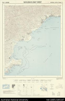 Fiji, Vanua Levu, Savusavu Bay West, Series: X754, Sheet 11, 1962, 1:50 000