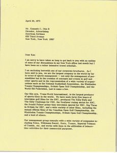 Letter from Mark H. McCormack to Kenneth C. Otis II