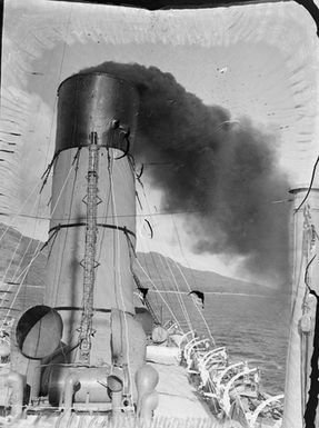 [Smoke stack on a ship]