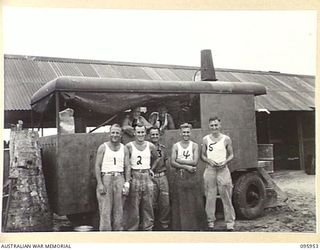 BORAM BEACH, WEWAK AREA, NEW GUINEA. 1945-08-31. THE COOKING STAFF, 2/15 FIELD AMBULANCE