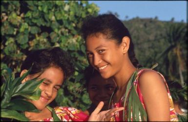 Two children, Rarotonga