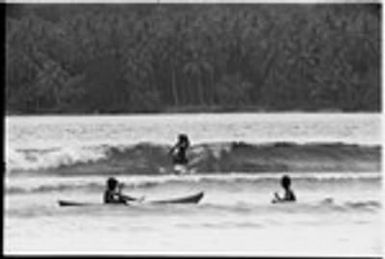 Canoeing in surf
