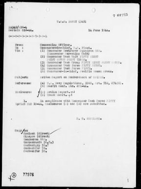 USS DEWEY - Rep of Bombardment of Saipan Island, Marianas, 6/13/44