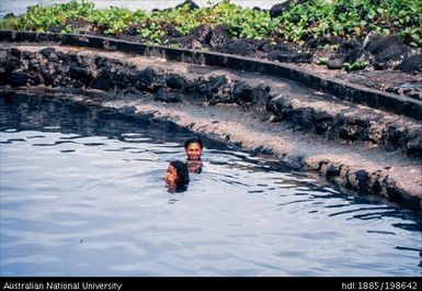 Samoa - two people swimming