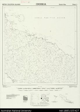 Solomon Islands, British Solomon Islands, Choiseul, Series: X715 (Sketch), Sheet 2, 1959, 1:50 000