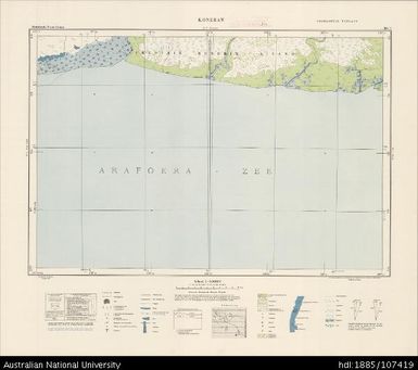 Indonesia, Western New Guinea, Koneraw, Series: Nederlands-Nieuw-Guinea, Sheet 30-T, 1955, 1:100 000