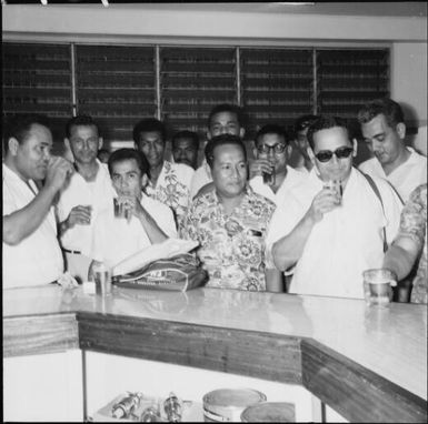 Men drinking at a pub, Fiji, 1966 / Michael Terry