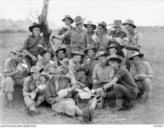 SOPUTA, NEW GUINEA, 1943-10-09. A NEW GUINEA RACE MEETING AND GYMKHANA WAS CONDUCTED BY TROOPS OF THE 11TH AUSTRALIAN DIVISION. THE "RACEHORSES" WERE LEFT BEHIND BY THE JAPANESE AT SANANANDA AND ..