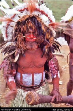 Man in ceremonial dress for Huli ritual