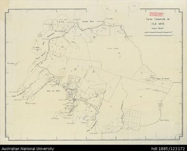 Vanuatu, Efate, Carte Cadastrale de I'Ile Vate, 1:63 360