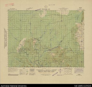 Papua New Guinea, Northeast New Guinea, Ikwap, Provisional map, Sheet B55/10, 1943, 1:63 360