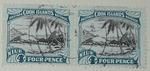 Stamps: Niue and Cook Islands Four Pence