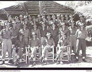RABAUL, NEW BRITAIN, 1945-12-17. UNIT EDUCATION OFFICERS OF AUSTRALIAN EDUCATION SERVICE, 13TH INFANTRY BRIGADE