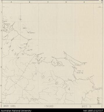 Solomon Islands, Sketch Map of Santa Isabel, Sheet 9, 1968, 1:50 000