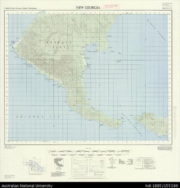 Solomon Islands, British Solomon Islands Protectorate, New Georgia, Series: X711, Sheet 8-157-10, 1970, 1:50 000